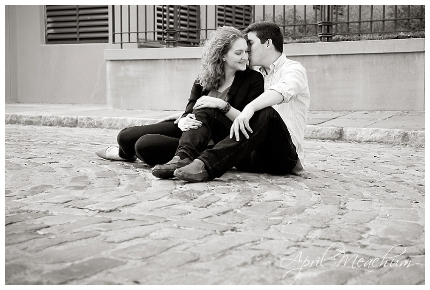 downtown charleston engagement pineapple fountain